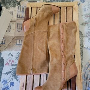 LL Bean Tan Suede Women's Boots Size 9.5 M
